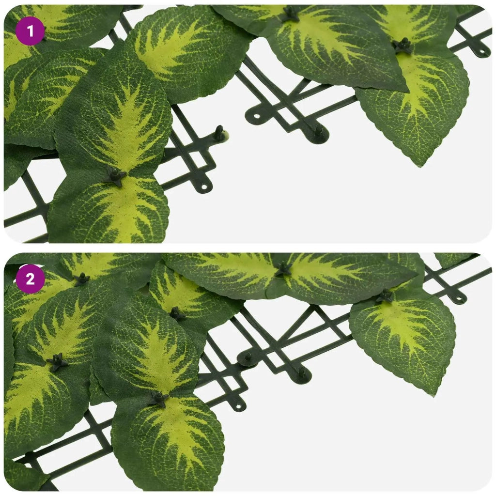 Schermo per balcone con foglie-Pannello per balcone Verde e Giallo 400 x 100 cm 509198
