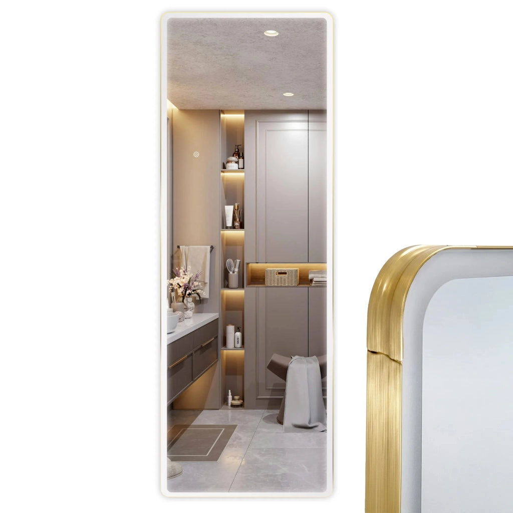 Specchio Led Classico 60x170cm Brush Gold