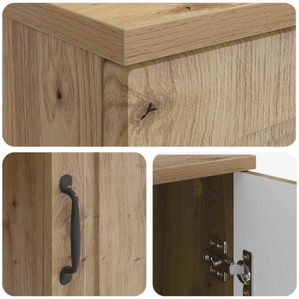 Scrivania | Tavolo da Ufficio con lo scaffale Rovere Artigianale 142,5 x 50 x 75 cm