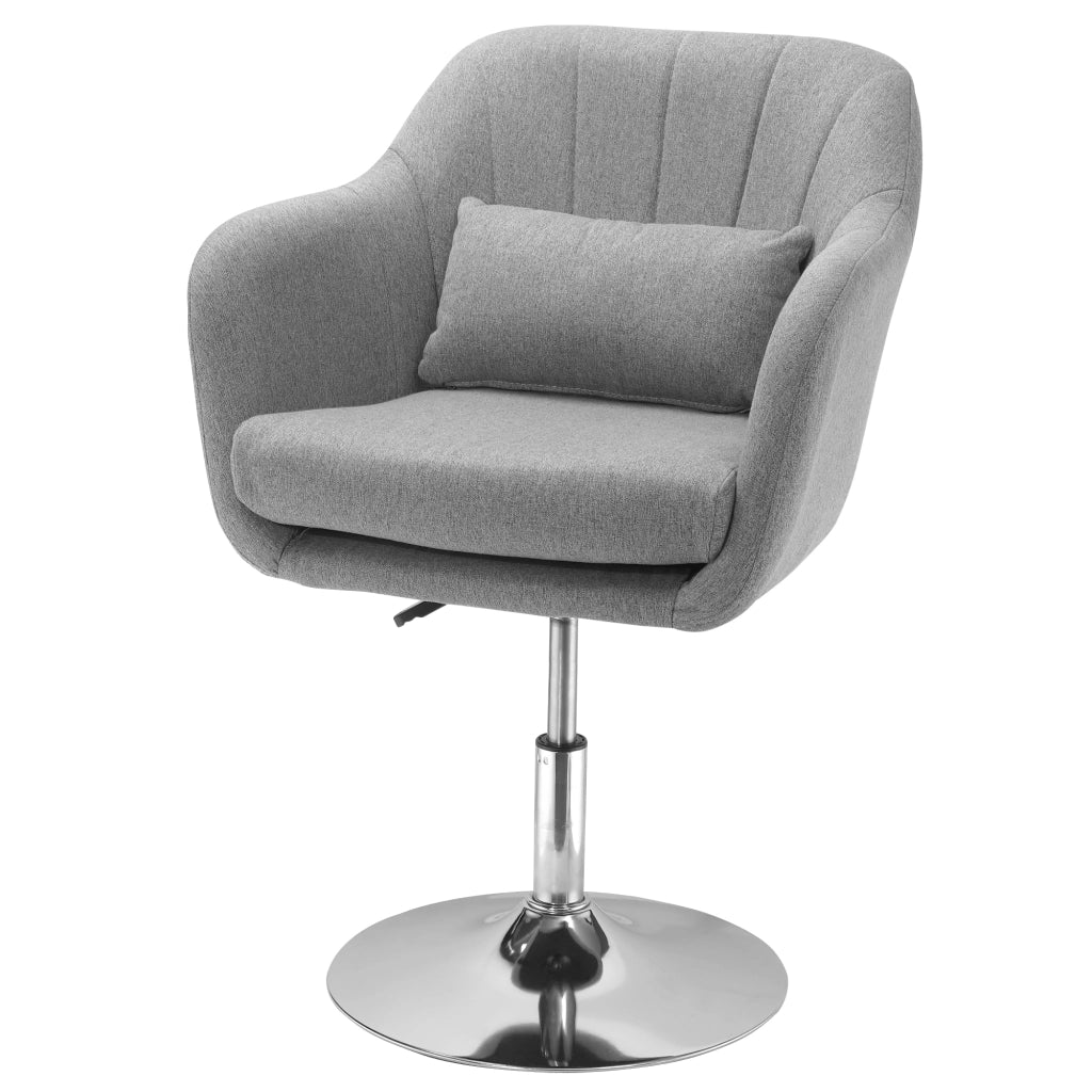 Sedia da ufficio girevole, regolabile in altezza ¨C zephmum ¨C tessuto grigio, metallo, 60x60x79-91 cm