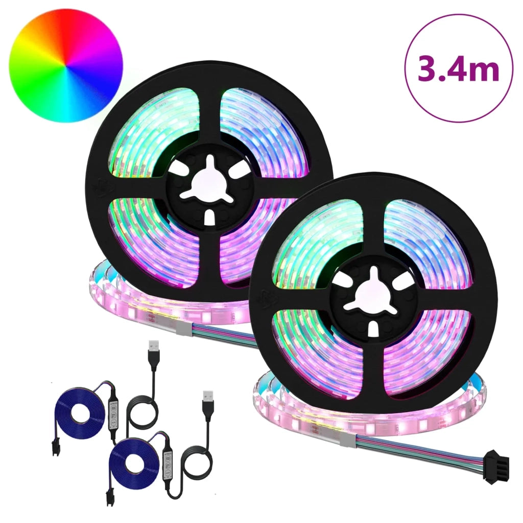 Striscia LED 2 pz Nero e trasparente 1700 mm Rame e plastica CFW3768426