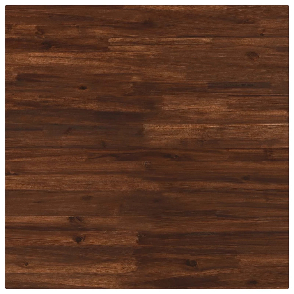 90 x 90 x 75 cm Legno di Acacia Massello Marrone scuro e Nero 937642