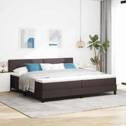 Letto a molle con testiera Marrone Scuro 200 x 200 cm Tessuto 3342236