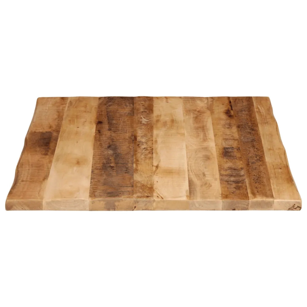 Piano Tavolo Bordi Vivi 110x80x2,5 cm Legno di Mango Grezzo 370677