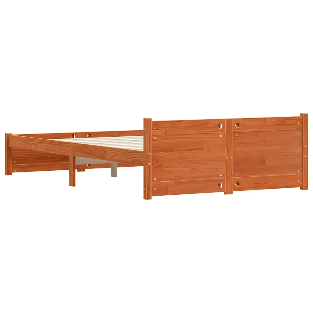 Struttura del letto-Giroletto Marrone cerato 195,5 x 125,5 x 51 cm