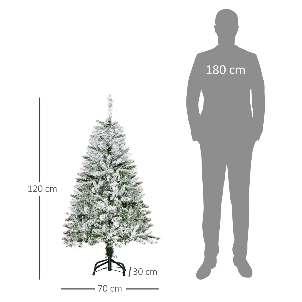 Albero di Natale Artificiale 120 cm ¨C Minimal ¨C Effetto Neve 200 Rami