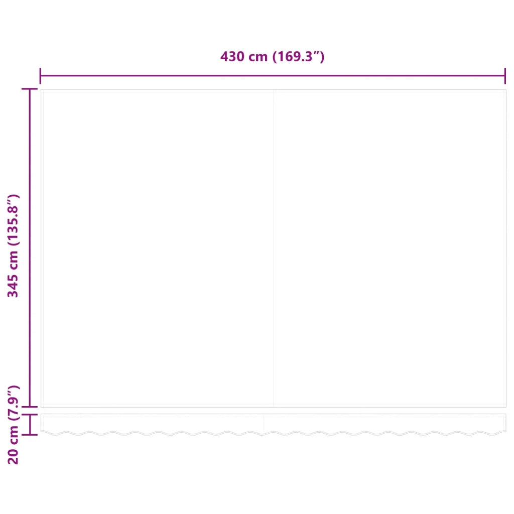 Tenda retrattile manuale Giallo, Grigio e Bianco 4,5 × 3,5 m 3420317