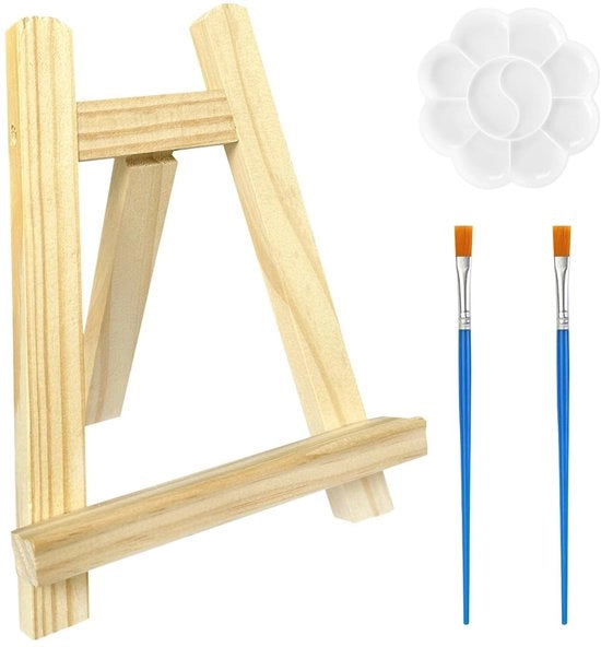Set di pittura a olio per principianti - tavolo da dipinto - paletta - pennelli - adatto per principianti - seggiolino per pittori