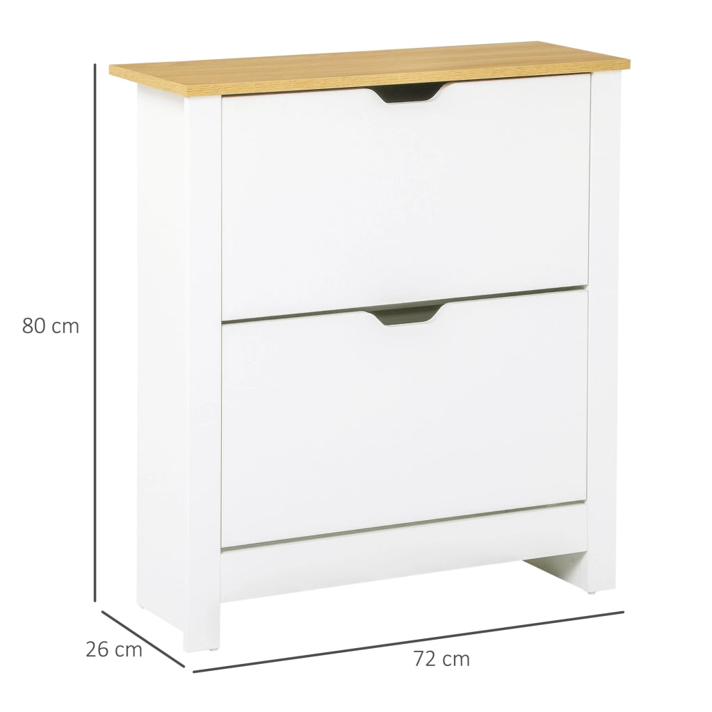 Scarpiera con cassetti e ripiani ¨C Minimal ¨C Bianco 72x26x80 cm