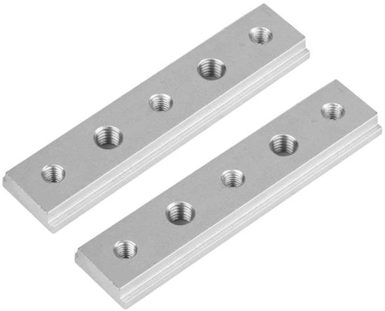 Tiraggio a slot T da 1000 mm - 2 pezzi - Alluminio - Sistema di guida per tiraggio - Lavorazione del legno - Materiale duraturo - Tiraggio a slot lineare