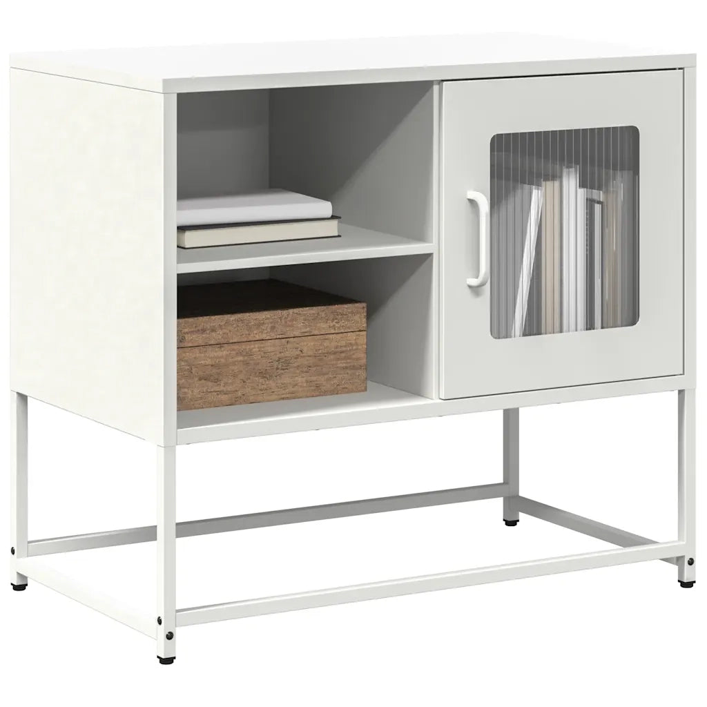 Mobile TV | Armadietto TV | Mobile Porta TV Bianco 68x39x60,5 cm in Acciaio
