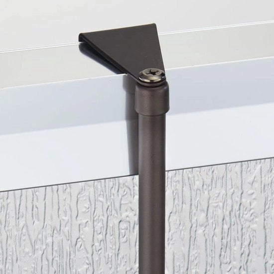 Supporto per asciugamani da appendere sopra la doccia, installazione semplice della mensola da doccia senza perforare, grande supporto da doccia in metallo con tre livelli e otto ganci, finitura bronzo.