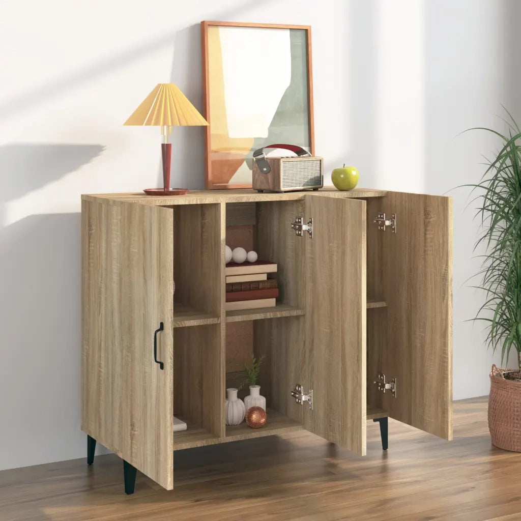 Credenza | Madia | Buffet da pranzo | Armadio da pranzo Rovere Sonoma 90x34x80 cm in Legno Multistrato