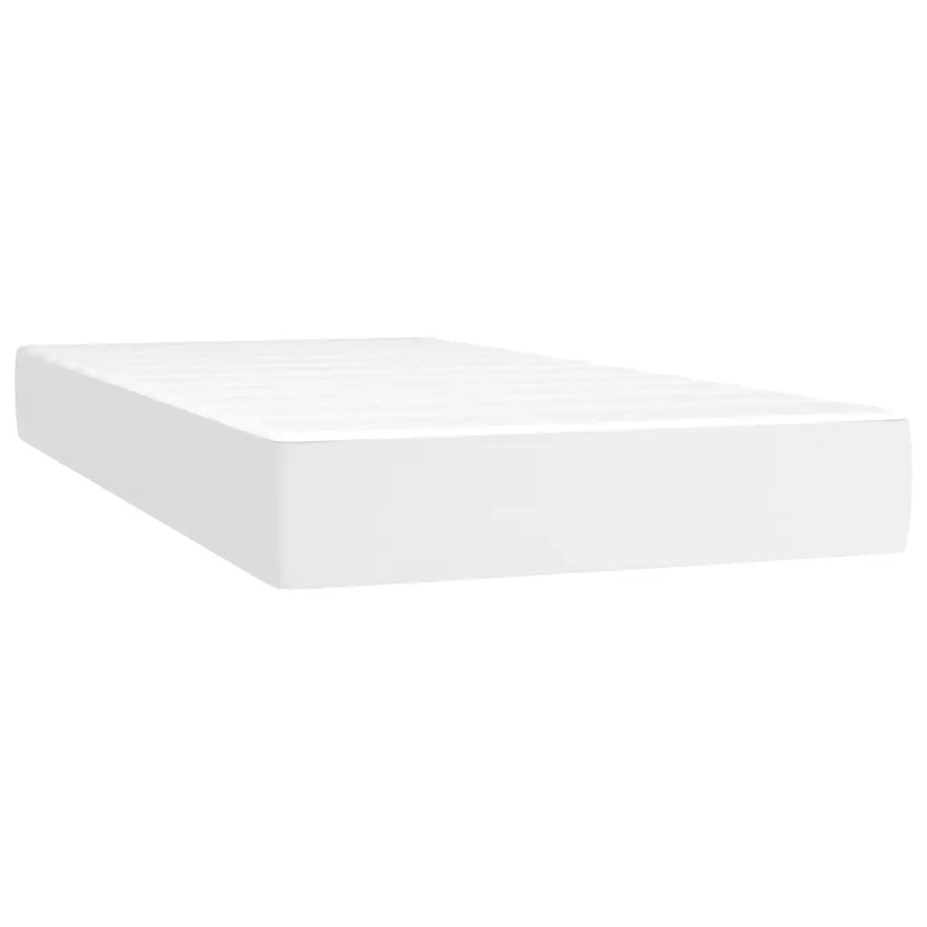 Giroletto Molle con Materasso e LED Bianco 100x200cm Similpelle 3139308