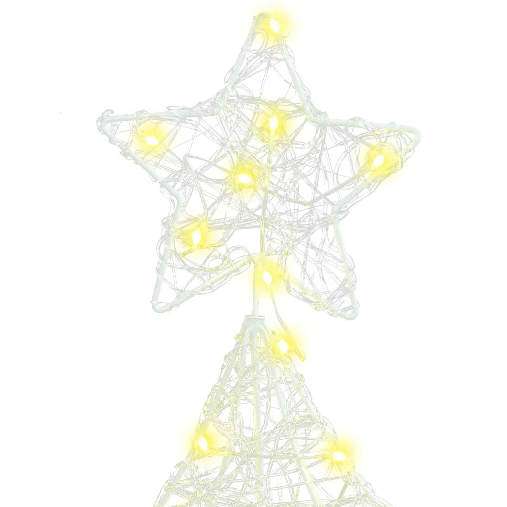 Albero di Natale con 160 LED-Luci decorative natalizie Bianco caldo 150 cm Acrilico 109524