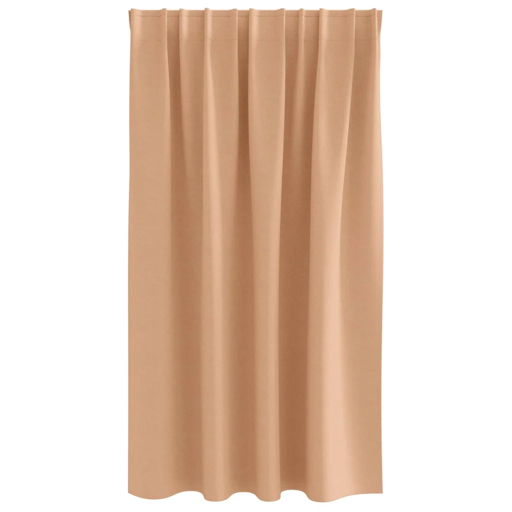 Tende Blackout con Anelli 2 pcs Marrone Chiaro 140 x 140 cm 4107478
