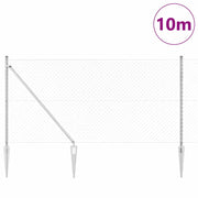 Palo della recinzione | Pannello per recinzione Argento 10 x 1 m (rete 40 x 40 mm)