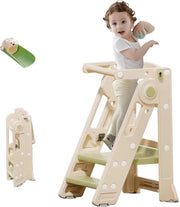 Scala per Bambini in Legno con Sedia per Apprendimento e Scale Flessibili