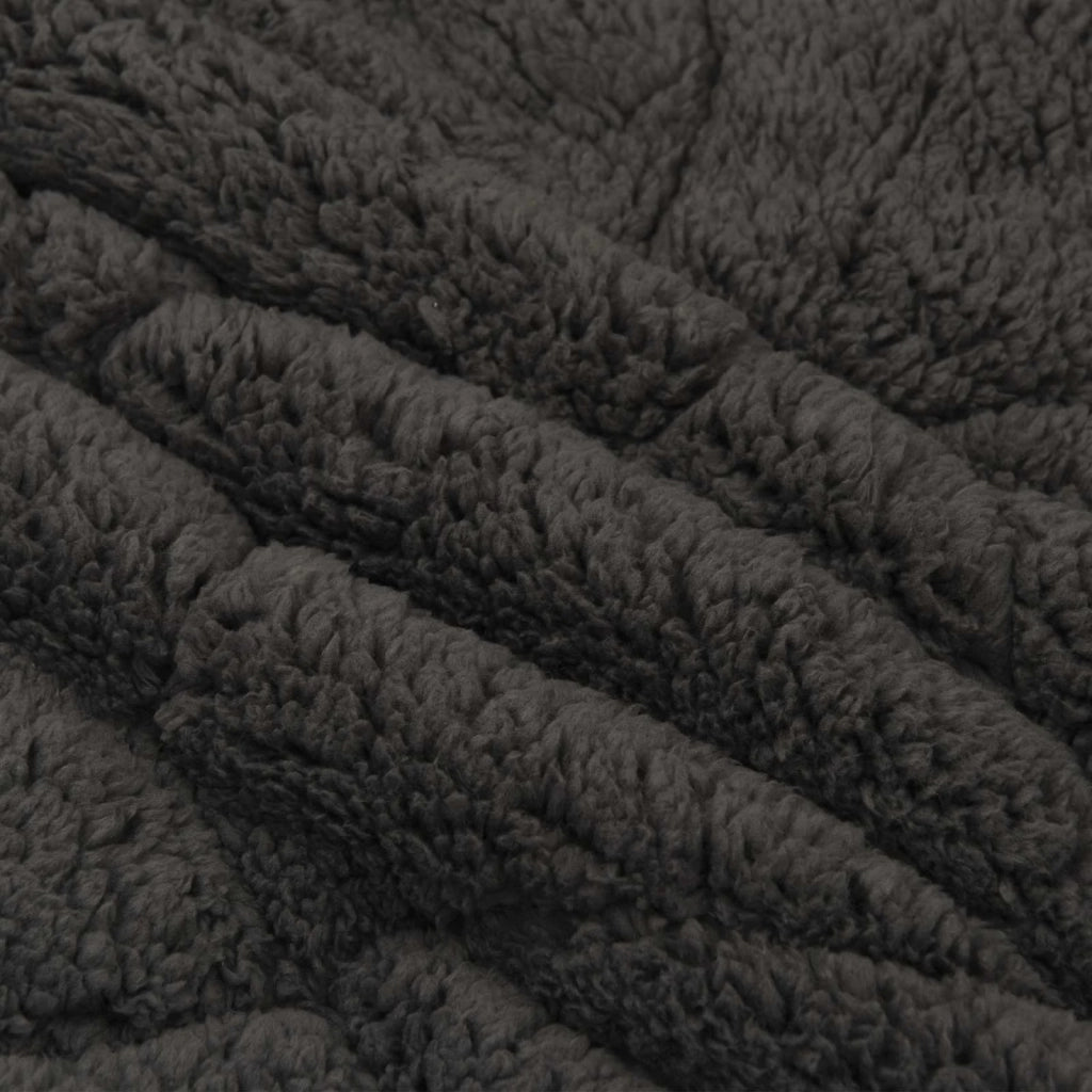 Duvet Estivo Antracite 200 x 220 cm Microfibra e Fleece Teddy 42026165