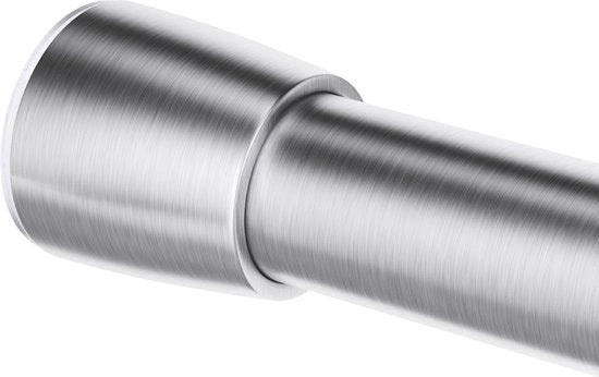 Supporto per docciaschiuma con telescopio extra corto in acciaio inossidabile - estensibile - senza foratura - finitura grigio-argento - 66-107 cm docciaschiuma estensibile