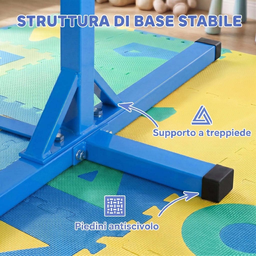 Sbarra per Ginnastica Regolabile in Altezza ¨C Minimal ¨C Blu 92-150 cm