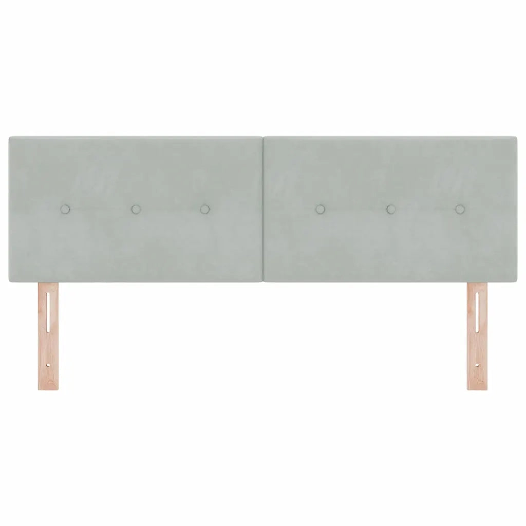 Testiera | Testata LED con strisce LED Grigio chiaro 160 cm Velluto