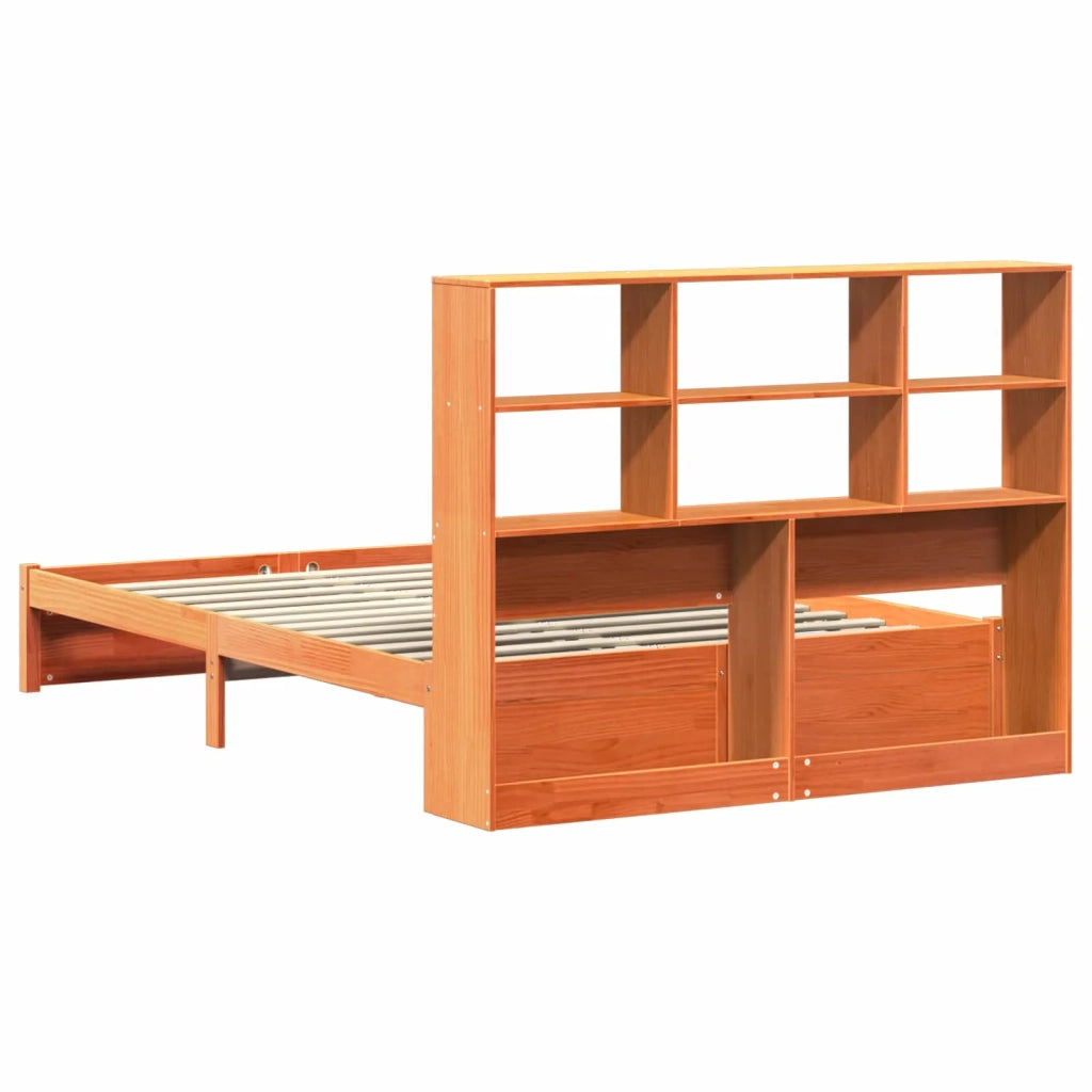 Struttura del letto con testiera contenitore Marrone Cera 3422761