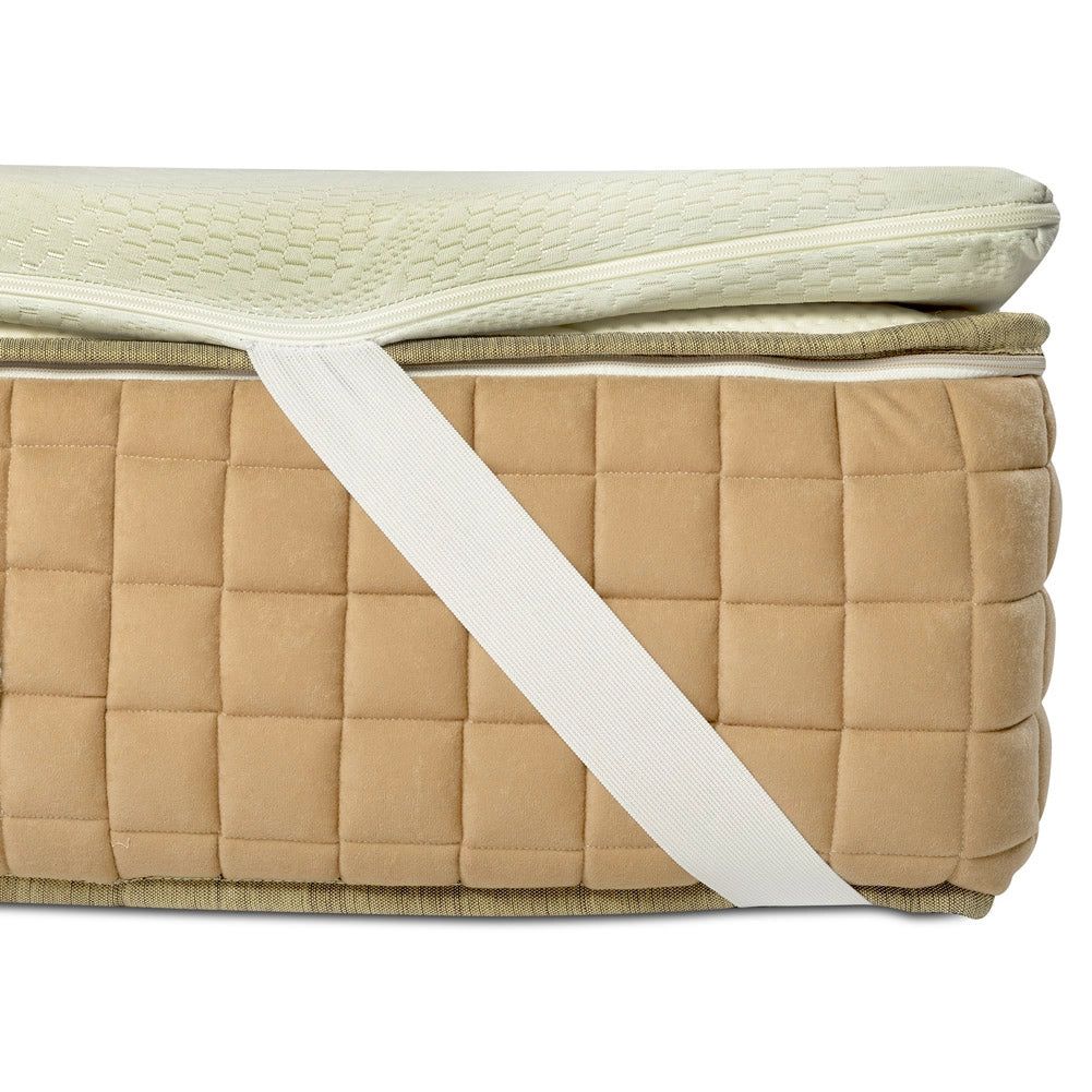 Topper materasso, sopramaterasso in memory foam, Alto 5 cm con tessuto anallergico antimicrobico sfoderabile, filato in ARGENTO - STAR FOAM PLUS king size 180x195