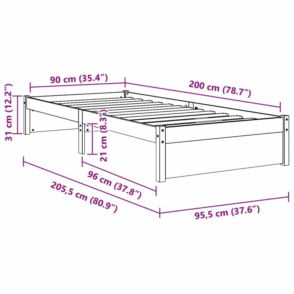 Struttura del letto Pino Massello 864007