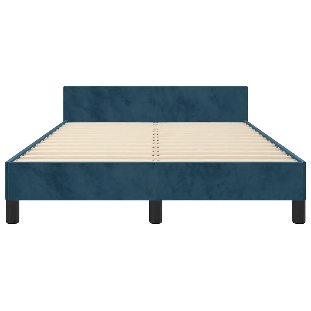 Giroletto senza Materasso Blu Scuro 120x190 cm Velluto