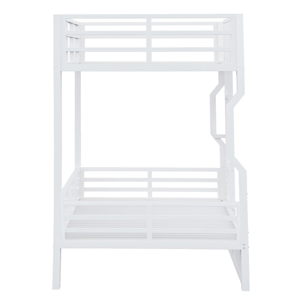 letto a castello mdf metallo bianco 90 x 200 cm