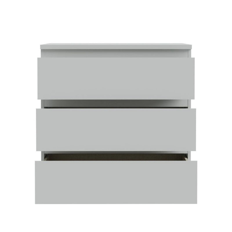 Cassettiera Morgan 3 cassetti 77.2x79.8x42.2 cm. colore grigio chiaro
