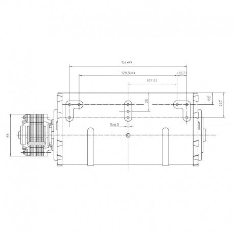 Ventola tangenziale EBM QLZ06/0018B38-2518H-139 Motore Sinistro