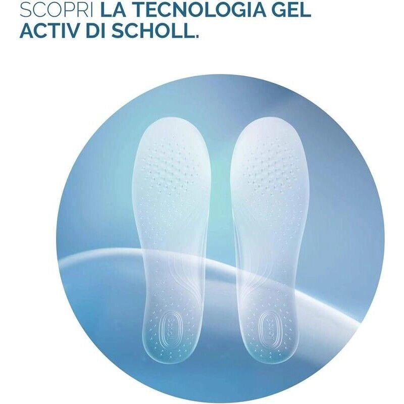 SCHOLL SOLETTE 2 CONFEZIONI DA 1 PAIO GEL ACTIV DONNA PER TACCHI MEDI AZIONE AMMORTIZZANTE E ANTISCIVOLO