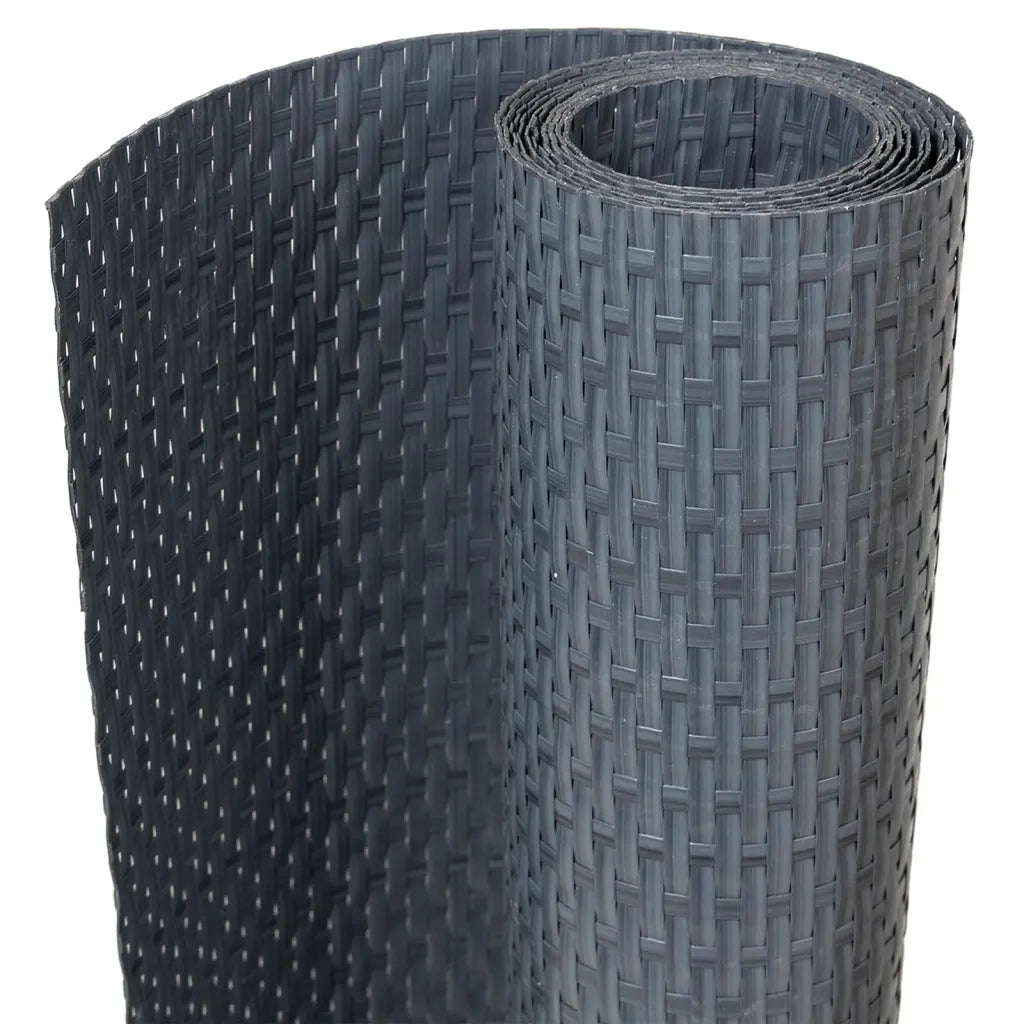 Paravento da Balcone Antracite 400x80 cm in Polyrattan 156238