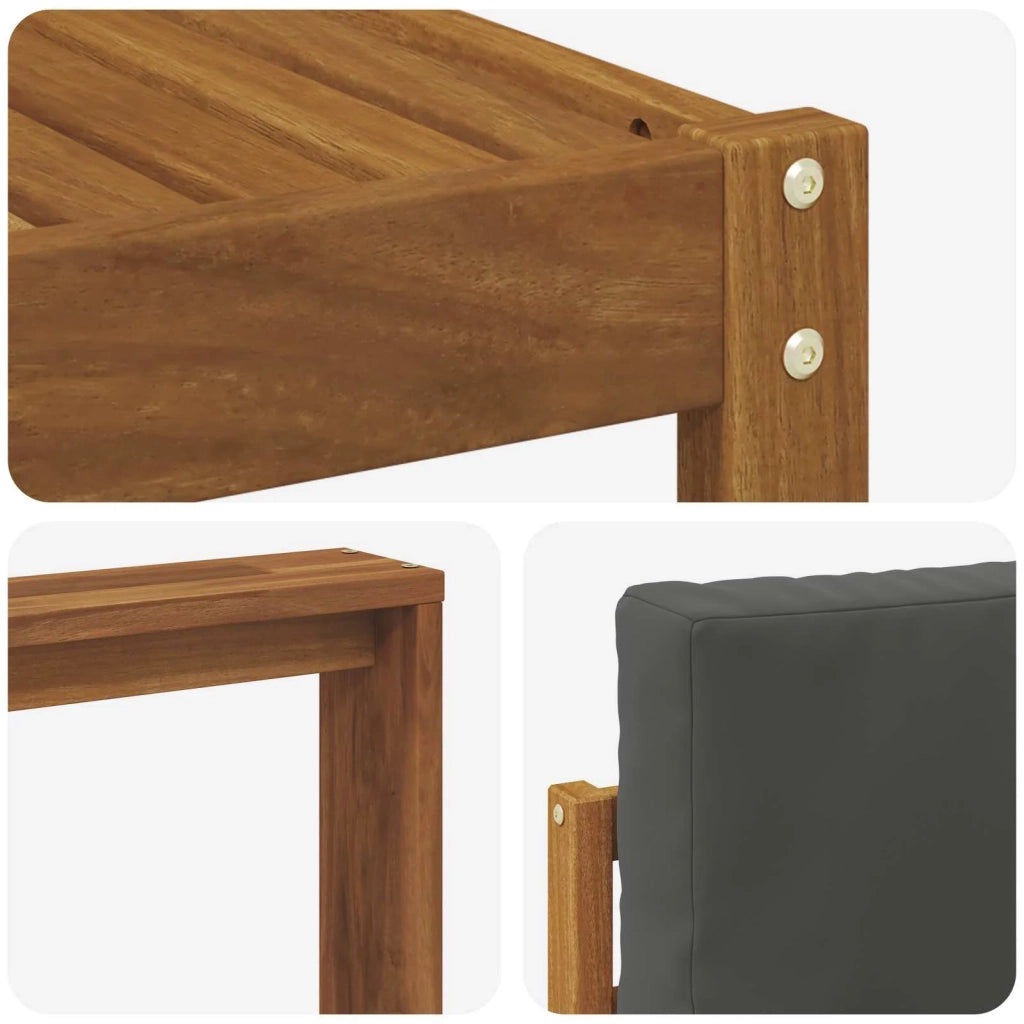 Set di divani da esterno con cuscino 7 pcs Naturale e Antracite 3366050