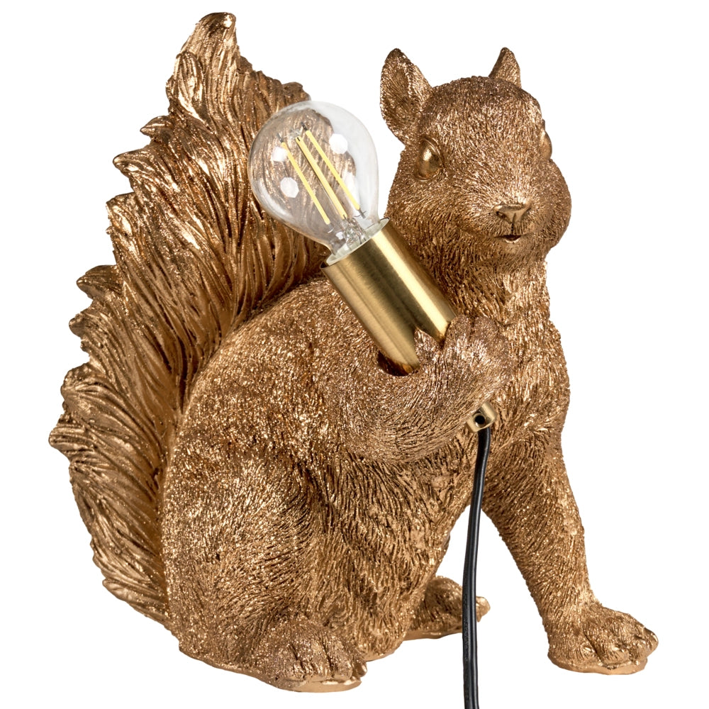 Lampada da tavolo in poliresina oro Luce da comodino Lampada da lettura a tema animale Soggiorno Camera da letto Stile glam