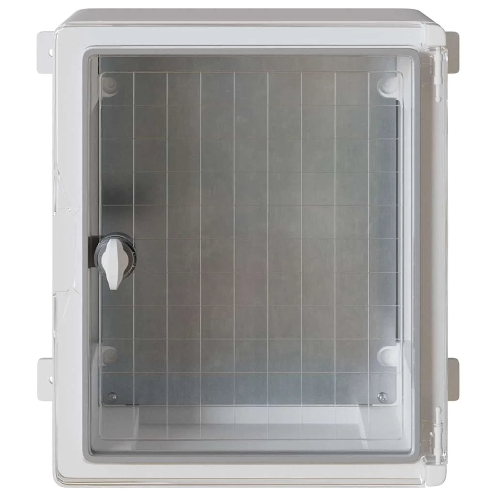 Armadio elettrico moderno 30 x 16,5 x 35 cm resistente stile contemporaneo uso interno/esterno plastica grigia 02_0058210