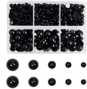 Occhiali di Sicurezza in Plastica - 500 Pezzi - Con Lente Ronde - Dimensioni Variabili 4mm/5mm/6mm/8mm/10mm - Ideali per il Fai da Te