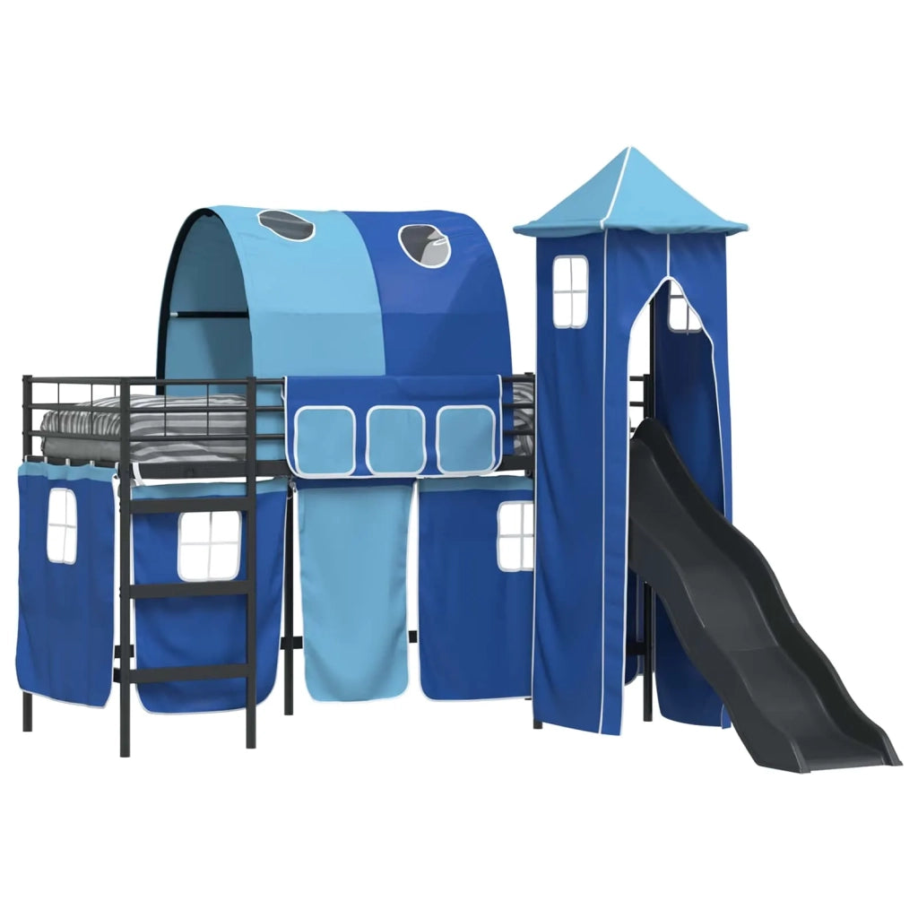 Struttura del letto loft per bambini Nero e Blu 90 x 190 cm 42020880