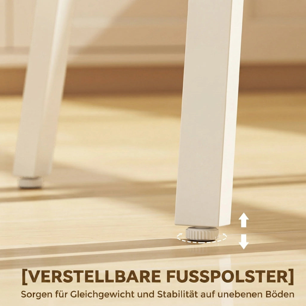 Tavolo da bar quadrato per 2 persone con ripiano ¨C Minimal ¨C naturale e bianco 55x55x95