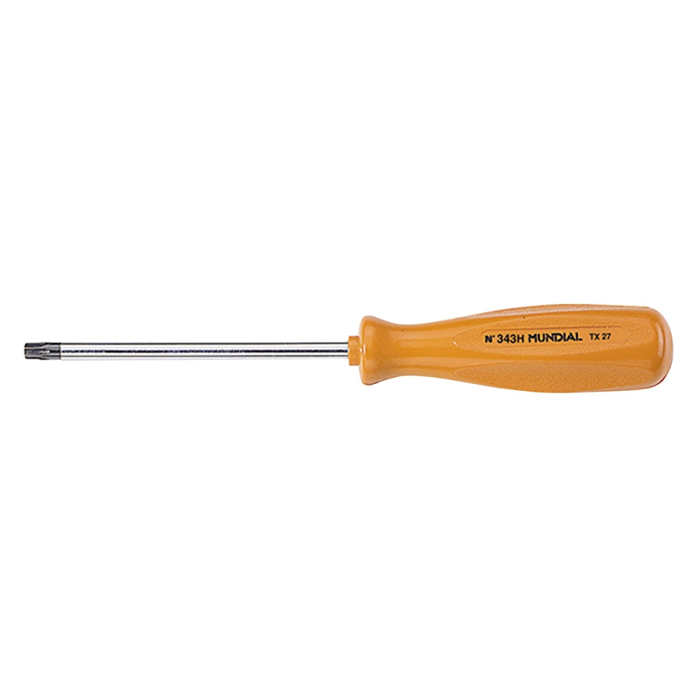 CACCIAVITE PER TORX CON FORO T x mm 8 x 60 - manico mm 77 x  21  - MUNDIAL