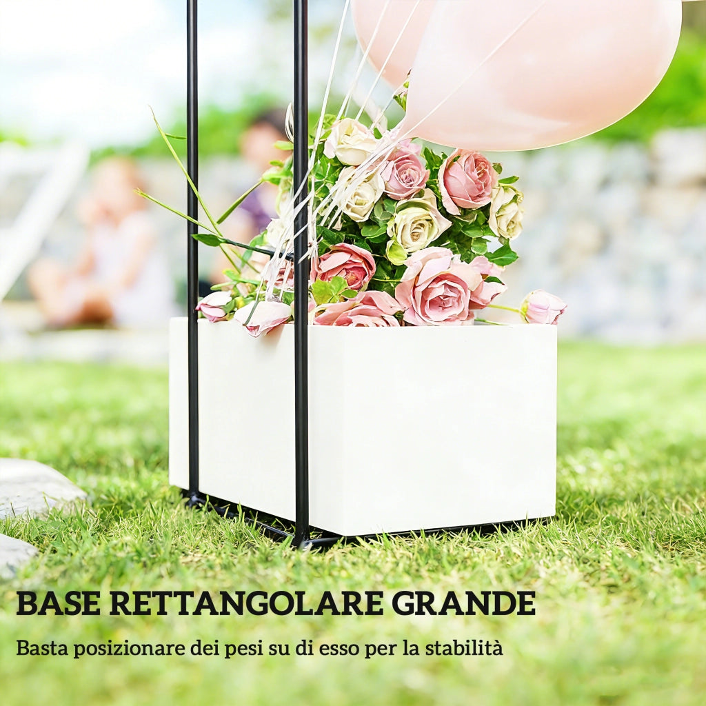 Arco da Giardino in Metallo ¨C Minimal ¨C Nero