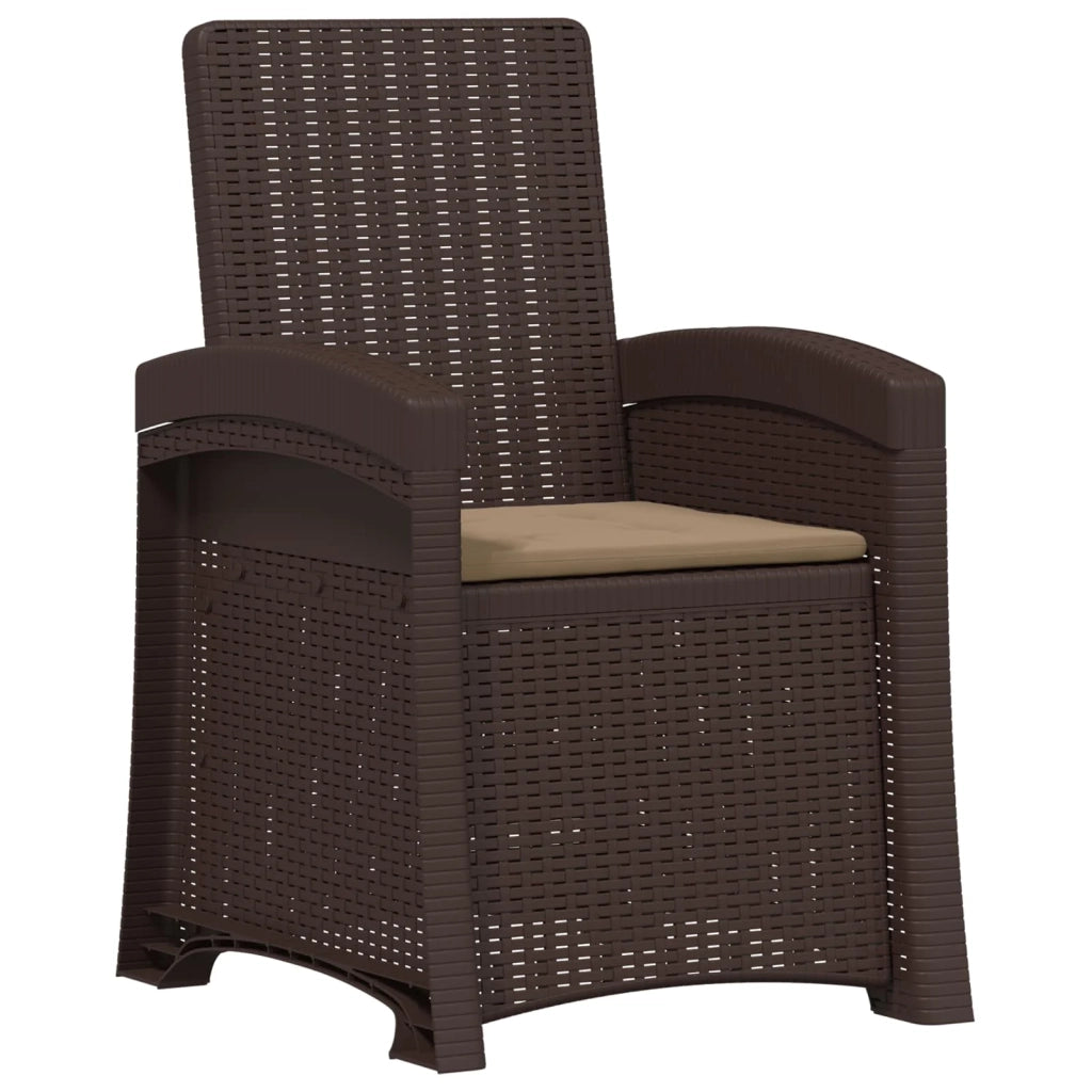 Set da Pranzo per Giardino 5 pz Marrone e Tortora PP 3430109