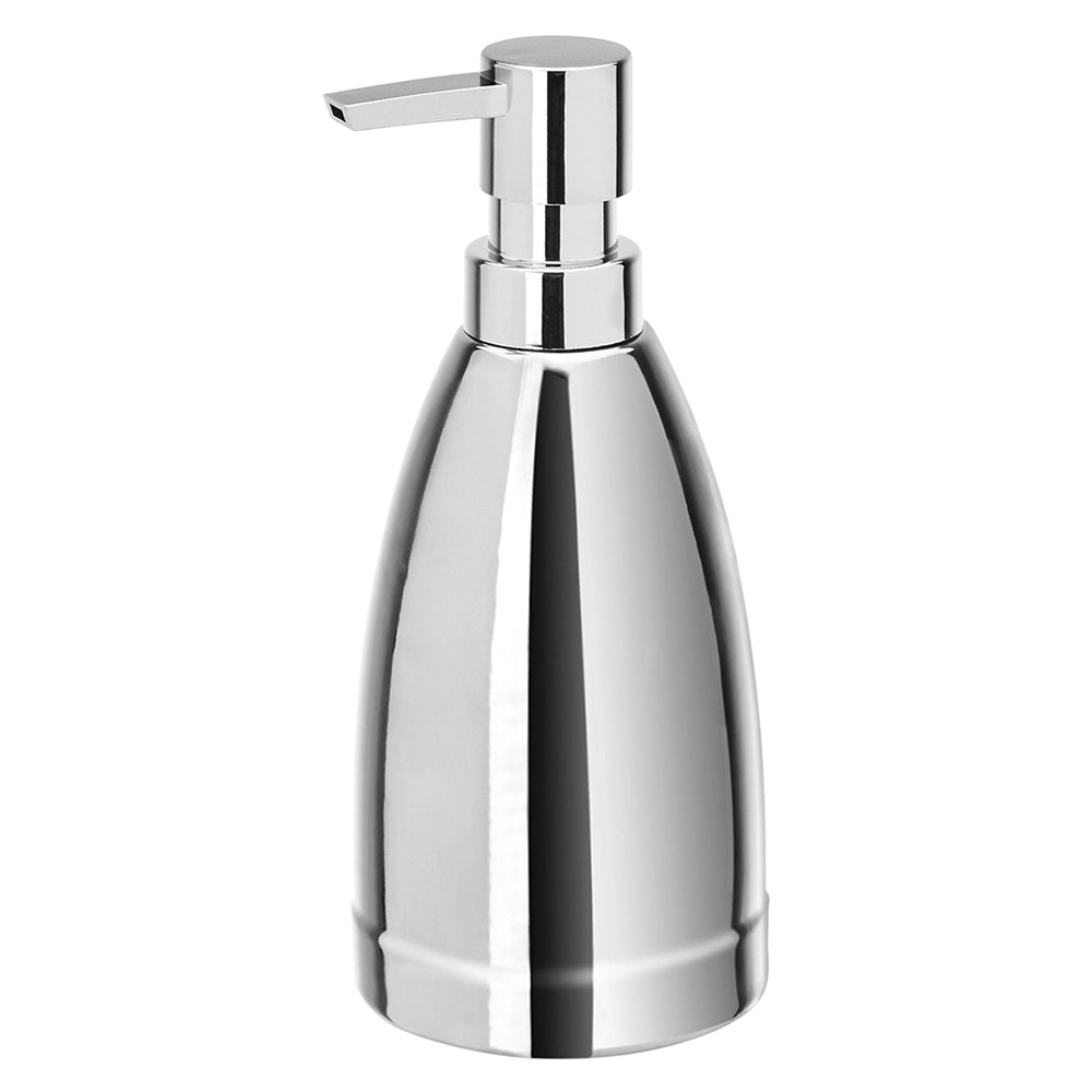 Dispenser Sapone in Ceramica Effetto Cromato da Appoggio Krom