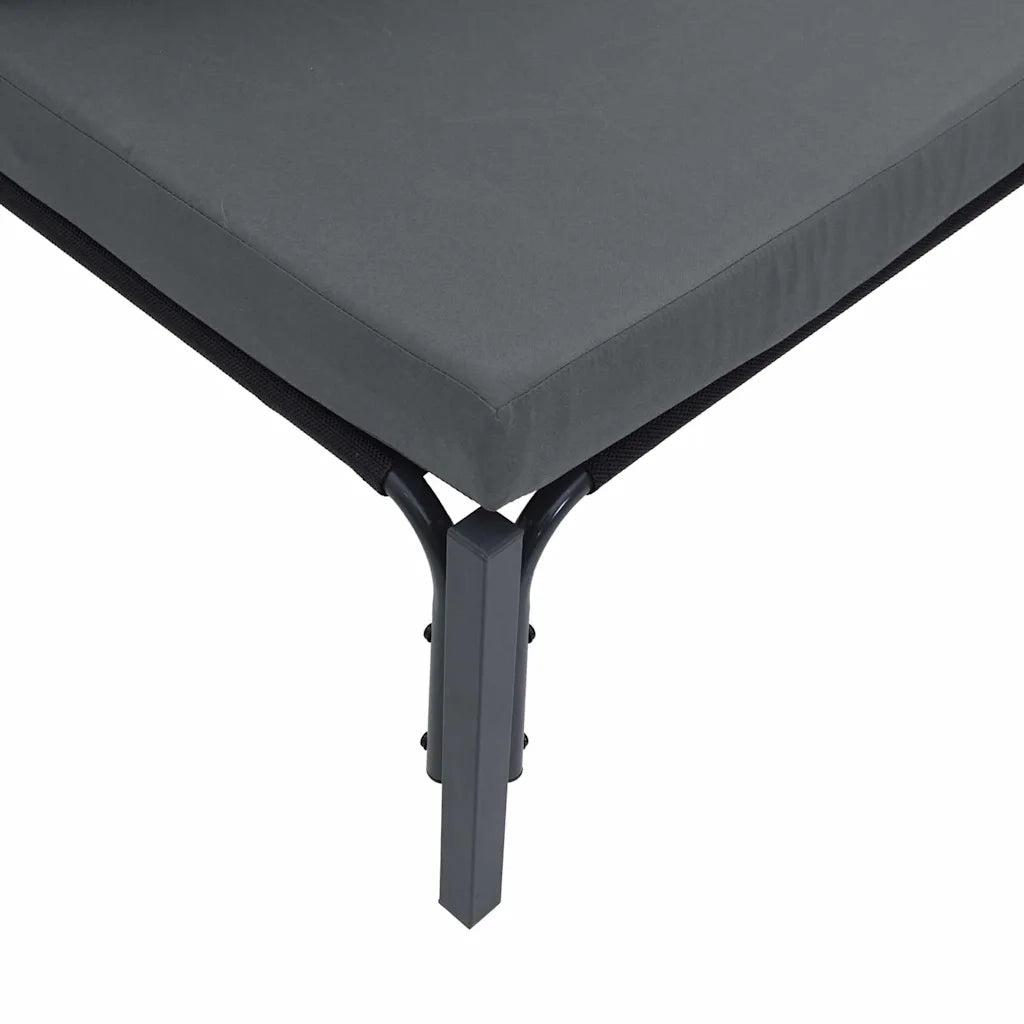 Set Divano da Giardino con cuscino 6 pcs Nero Acciaio 3378975