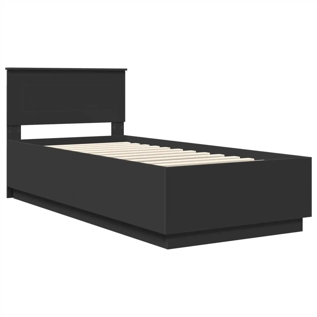 Struttura del letto Nero 90 x 200 cm Legno ingegnerizzato 3408209