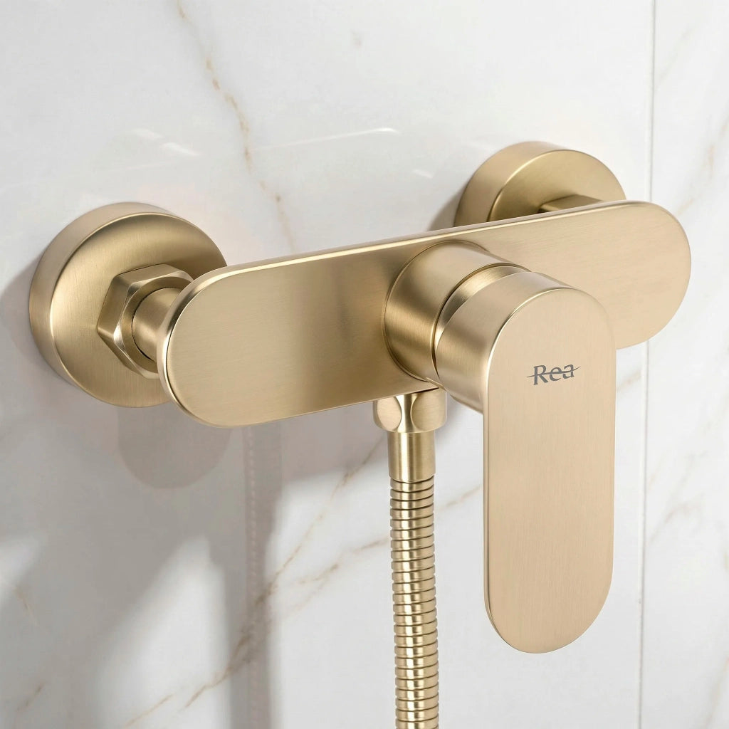Rubinetto Doccia Rea Drop Brush Gold