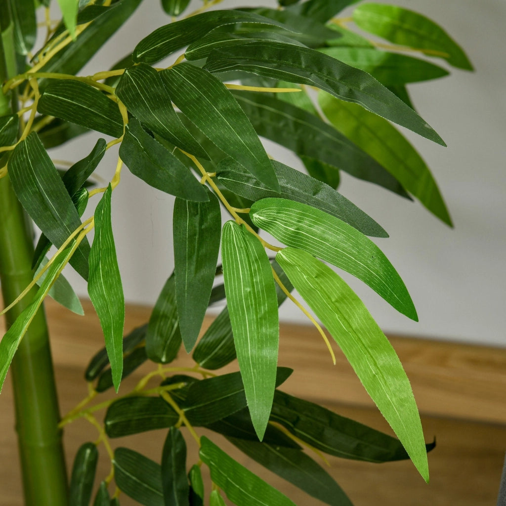 Pianta Artificiale di Bambù H160 cm con Vaso Verde