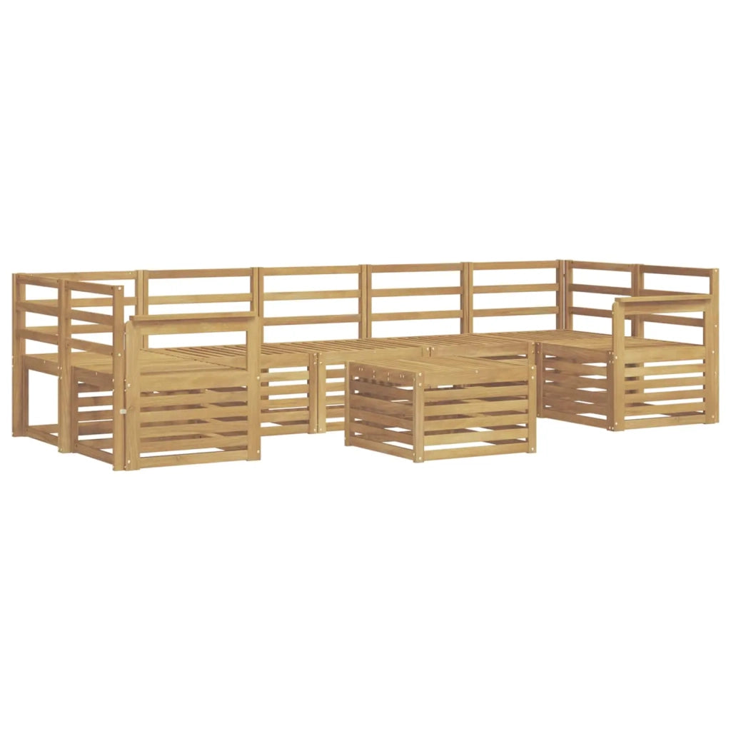Set di divani da esterno 8 pcs Bianco Legno di Acacia Massello 3391539